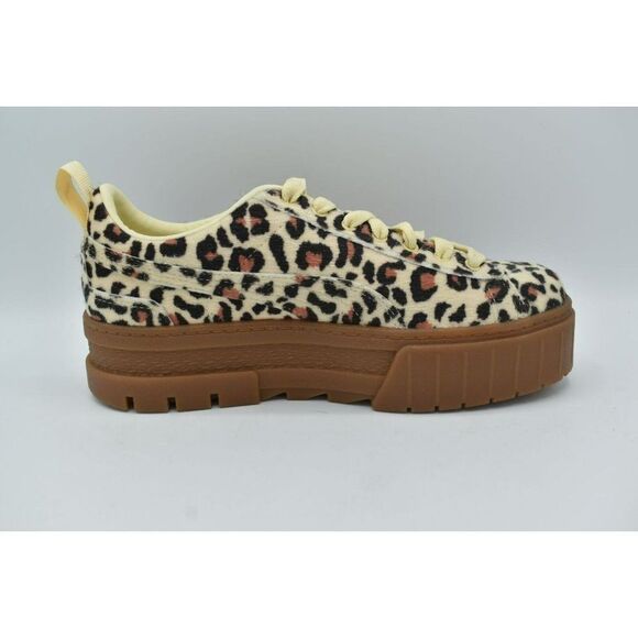 Puma Womens Size 7 Mayze SE Gold Leopard Platform Fashion Sneakers 382910 01 - Picture 4 of 10